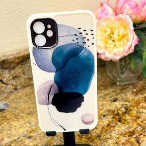 iPhone 11 Pro Max Phone Case, Watercolor Blue Art